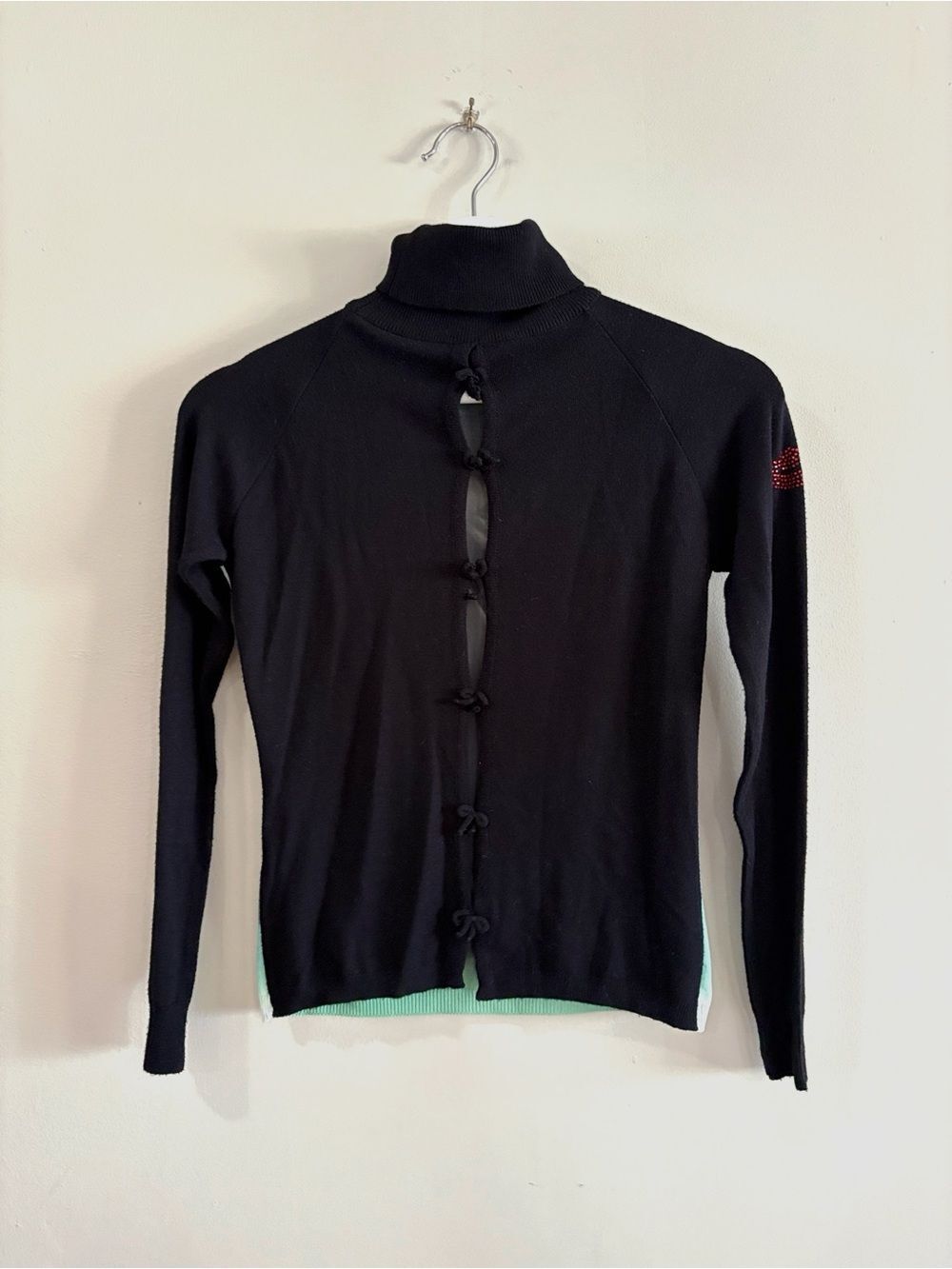 Twin-Set by Simona Barbieri S Graphic Turtleneck Top Goth Y2K Avant Garde - Picture 2 of 9